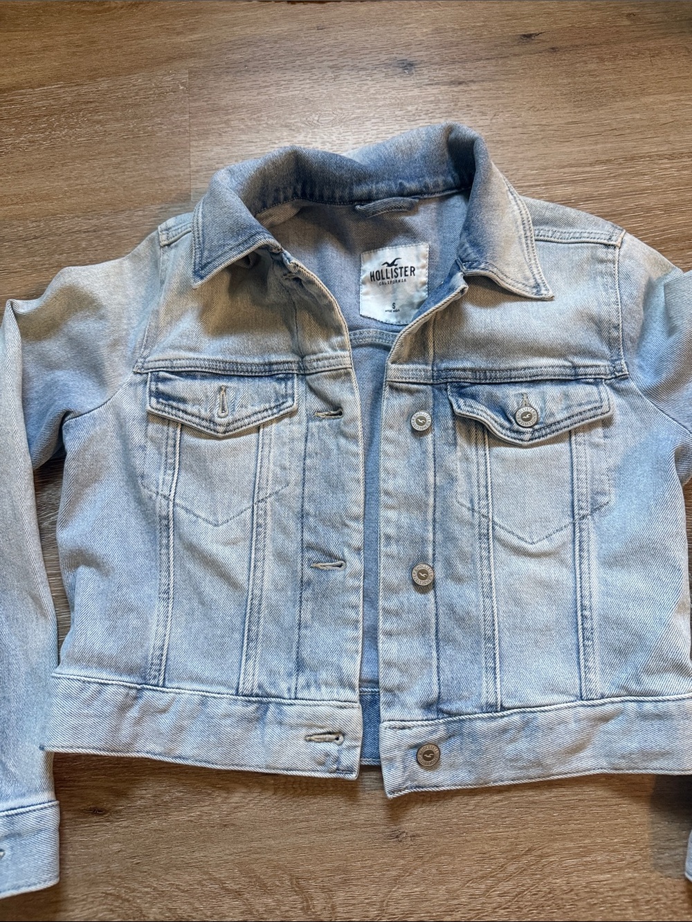 Hollister Light Wash Denim Trucker Jacket